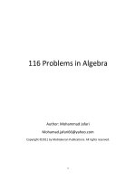 116 Problems in Algebra