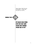 Kế hoạch hoạt động giáo dục học sinh trong nhà trường Trung học cơ sở  Phan Thanh Long