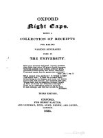 oxford - 1835 - oxford night caps, being a collection of reciepts for making various beverages used in the university - 3rd ed