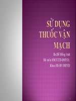Sử dụng thuốc vận mạch