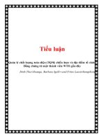 Tiểu luận: Quản lý chất lượng toàn diện TQM chiến lược và đặc điểm tổ chức: Bằng chứng từ một thành viên WTO gần đây