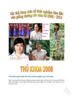 Các thủ khoa chia sẻ kinh nghiệm tâm đắc vào đại học từ 2008 - 2013