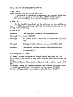 MÔ HÌNH CHẤT LƯỢNG NƯỚC