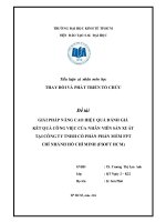 Tiểu luận: Giải pháp nâng cao hiệu quả đánh giá kết quả công việc của nhân viên sản xuất tại công ty TNHH cổ phần phần mềm FPT chi nhánh Hồ Chí Minh FSOFT HCM