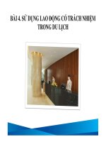 Bài giảng du lịch có trách nhiệm bài 4