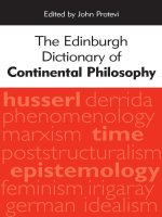 edinburgh university press the edinburgh dictionary of continental philosophy jan 2006