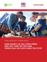 GIẢM NGHÈO tại các CỘNG ĐỒNG dân tộc THIỂU số VIỆT NAM THÔNG QUA cải CÁCH QUẢN TRỊ cơ sở