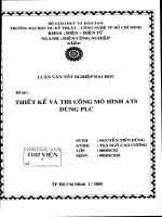 Thiết kế và thi công mô hình ATS dùng PLC