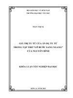 Khóa luận tốt nghiệp văn học: GIÁ TRỊ TU TỪ CỦA ẨN DỤ TU TỪ TRONG TẬP THƠ “LỠ BƯỚC SANG NGANG” CỦA NGUYỄN BÍNH