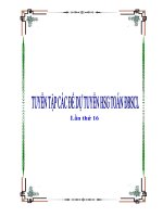 Tuyển tập các đề thi dự tuyển học sinh giỏi toán đồng bằng sông Cửu long lần thứ 16
