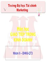 Thảo Luận Nhóm - Giao Tiếp Trong Kinh Doanh