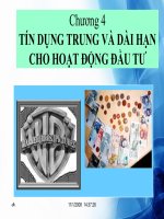 Bài giảng tín dụng chương 4
