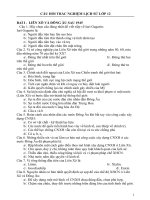 tổng hợp câu hỏi trắc nghiệm lịch sử lớp 12 ôn thi