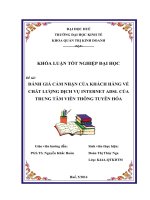 đánh giá cảm nhận của khách hàng về chất lượng dịch vụ internet adsl của trung tâm viễn thông tuyên hoá