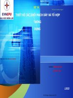 thiết kế các khối mạch và tổ hợp thông dụng