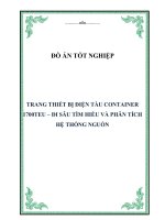 Đồ án tốt nghiệp: Trang thiết bị điện tàu Container 1700TEU  đi sâu tìm hiểu và phân tích hệ thống nguồn