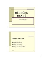 Chuyên đề 5: Hệ thống tiền tệ