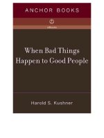 when bad things happen to good people  - harold s. kushner