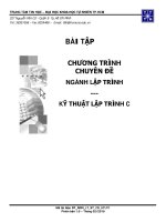 Bài tập chương trình chuyên đề ngành lập trình (kỹ thuật lập trình C)