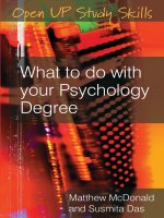 open university press what to do with your psychology degree aug 2008