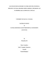 Analysis of socio-economic factors affecting technical efficiency of small-holder coffee farming in the Krong Ana Watershed, Dak Lak Province, Vietnam