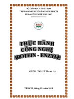 Tài liệu thí nghiệm CN protein - enzyme