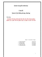 Tiểu luận: Giải pháp tiền lương nhằm giữ chân nhân viên tiềm năng tại phòng nghiên cứu và phát triển sản phẩm công ty cổ phần Acecook Việt Nam