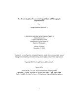 The Reverse Logistics Process in the Supply Chain and Managing Its Implementation