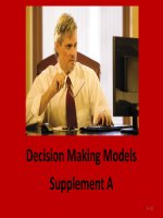 Tài liệu tiếng Anh Session 2 Decision making models supplement a