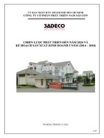 Chiến lược phát triển đến năm 2024 và kế hoạch sản xuất kinh doanh 5 năm 2014 đến 2018