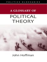 edinburgh university press a glossary of political theory john hoffman mar 2008