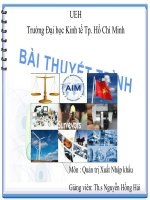 Bài thuyết trình Quản trị xuất nhập khẩu: Tìm hiểu bộ chứng từ trong kinh doanh xuất khẩu
