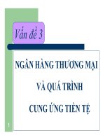 Bài giảng kinh tế học tiền tệ   ngân hàng vấn đề 3   TS nguyễn thị thư