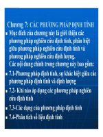 Bài giảng Phương pháp nghiên cứu khoa học - Chương 7: Các phương pháp định tính