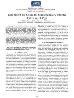 Equipment for using the sonochemistry into the fattening of pigs