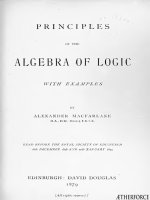 alexander mcfarlane principles of the algerbra of logic