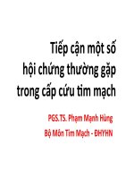 Bài giảng tiếp cận một số hội chứng thường gặp trong cấp cứu tim mạch   PGS TS  phạm mạnh hùng