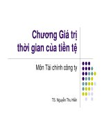 Bài giảng tài chính công ty chương 3   TS  nguyễn thu hiền