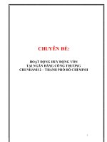 Hoạt động huy động vốn tại ngân hàng công thương chi nhánh 2 – thành phố hồ chí minh