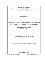 Giải pháp nâng cao khả năng cạnh tranh của công ty cổ phẩn xây dựng Ba Vì