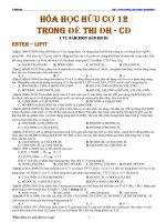 HÓA HỌC HỮU CƠ 12 TRONG ĐỀ THI ĐH -CĐ 2007-2012