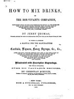 thomas - 1862 - how to mix drinks, or the bon vivant's companion