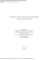 functional learning methods with applications to quantitative finance