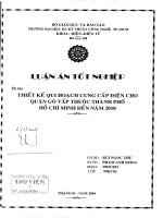 Thiết kế qhui hoạch cung cấp điện cho quận Gò Vấp thuộc thành phố Hồ Chí Minh đến năm 2010