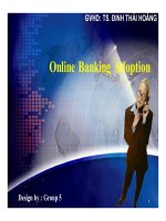 Thuyết trình: Online Banking adoption: an empirical analysis.Sự chấp nhận Ngân hàng trực tuyến: Một phân tích thực nghiệm
