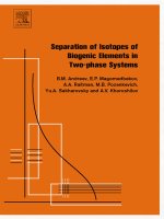 separation of isotopes of biogenic elements in two-phase systems