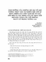 Ảnh hưởng của rủi ro về khí tượng thủy văn tư nhiên đối với sự phát triển của Việt Nam từ sau đổi mới