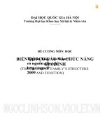 đề cương môn  học biến đổi cơ cấu và chức năng gia đình