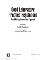 Good Laboratory Practice Regulations Third Edition Revised and Expanded