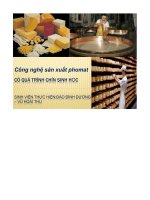 công nghệ sản xuất phomat có quá trình chín sinh học